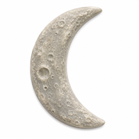 Décoration murale en résine WeiVista en forme de croissant de lune, art mural céleste 3D pour chambre d'enfant, sculpture d'aviation personnalisée