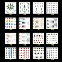 Autocollants Bijoux Visage Gem pour Femmes Nail Décoration Arc-En-Ciel Offre Spéciale Tatouage Temporaire Cristal Corps Oeil Strass Luxe MSDS