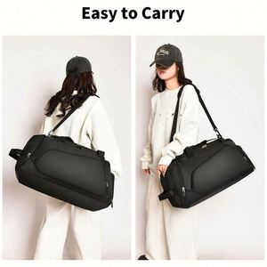 Custom logo Waterproof Duffel Bag High Quality Oxford Gym Bag With Shoes Compartment Promotional Travel Luggage Bag with logo - Product Image 6