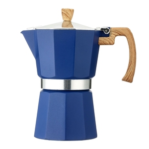 Cafetière <span class=keywords><strong>italienne</strong></span> à expresso pour 3 à 6 tasses, cafetière moka en aluminium, moka pot avec poignée en bois - Product Image 2
