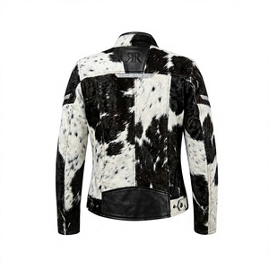 Chaqueta de Motociclista Personalizada, Ecológica, Transpirable, de Cuero Vacuno Genuino con Pelo, Estilo Occidental - Product Image 2