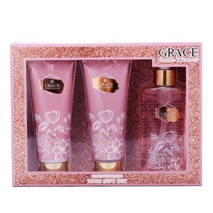 En gros fête des mères femmes élégantes lotion pour le <span class=keywords><strong>corps</strong></span> gommage pour le <span class=keywords><strong>corps</strong></span> gel douche bain <span class=keywords><strong>bio</strong></span> spa cadeau ensemble avec boîte en papier - Product Image 2