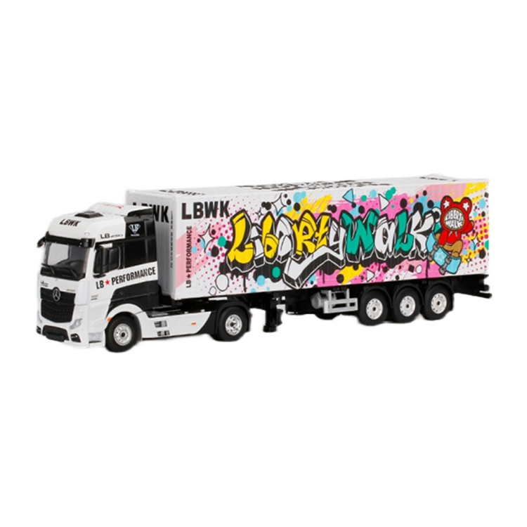 Mercedes-Benz Actros LBWK ミニカー Mini GT 1:64 Mercedes-Benz Actros with 40' Container LBWK