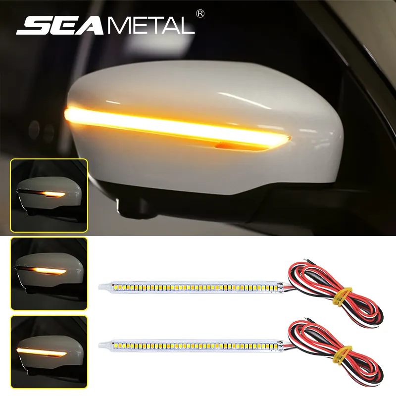 SEAMETAL LED Strip Lights Universal Dynamic DRL Side Indicator Sequential Rear Mirror Turn Signal Lights