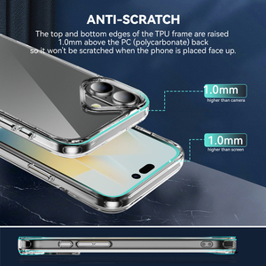 Siêu Mỏng Trong Suốt Cứng PC Trường Hợp Đối Với iPhone 16 13 12 11 Pro Max 14 15 Cộng Với Pha Lê Rõ Ràng Mỏng TPU Chống Sốc Bumper Bìa - Product Image 5