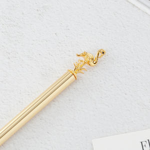 Bolígrafos de Metal con Diseño de Flamenco, 1.0 mm, Brillantes, para Mujer, con Logotipo Personalizado, Tinta Negra, Regalo, Venta al Por Mayor - Product Image 4