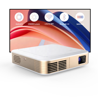 Projecteur intelligent de jeu vidéo 4K avec écran de 120 pouces Batterie 10000mAh double bande WiFi Android 9 pour l'extérieur-Petit projecteur