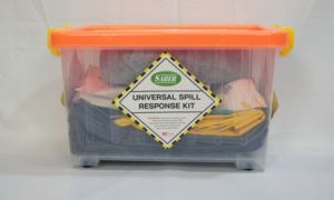 ชุดอุปกรณ์ดูดซับของเหลวอเนกประสงค์ SABER ระดับมืออาชีพ ขนาด 15 ลิตร พร้อมกล่องใส สำหรับการกำจัดสิ่งปนเปื้อนอเนกประสงค์ในพื้นที่เครื่องจักรและทางเดิน - Product Image 3