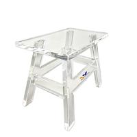 Tabouret en acrylique personnalisé, pouf multifonctionnel pour banc à chaussures d'entrée, tabouret de bar, siège de salle de bain et de douche, mobilier moderne