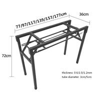 Cadre de table pliant de haute qualité de 72cm Installation facile Cadre de table en métal épais et durable Cadre de table de bureau de conférence
