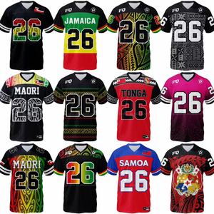 Camiseta de Fútbol Personalizada de <span class=keywords><strong>Tonga</strong></span>, Samoa, Fiyi, Uniforme Deportivo Informal de Moda, Uniforme Juvenil de Polinesia, Camiseta Sublimada de las Islas del Pacífico - Product Image 4
