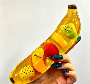 Juguetes Blandos de Vaselina con Forma de Frutas (Plátano, Manzana, Fresa) - Juguetes Sensoriales Antiestrés Rellenos de Vaselina - Product Image 3