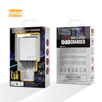 Chargeur rapide USB-C PD QC3.0 20W personnalisé en gros, matériau ABS+PC ignifuge pour téléphone portable et ordinateur portable, protection OTP/OVP, respectueux de l'environnement