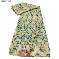 Date Nigérian Mode Fleur Broderie Sequin Guipure Dentelle Tissu Africain Ankara Guipure Cordon Dentelle Tissu Avec Paillettes