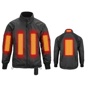 Chaqueta térmica para hombre con paquete de batería de 12V Abrigo de calefacción eléctrica de carcasa suave para exteriores de invierno