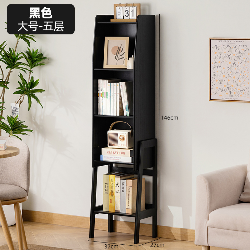 Large-sized five-tier Chris sideboard [Black]
