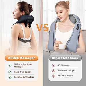 Masseur dorsal électrique sans fil 3D avec chaleur, télécommande, en cuir PU, 2000 mAh, <span class=keywords><strong>coussin</strong></span> de massage pour les épaules et le cou - Product Image 6