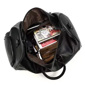 फैक्टरी थोक कस्टम असली लेदर यात्रा Weekender रातोंरात Duffel बैग जिम खेल ढोना Duffle बैग