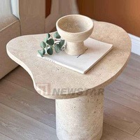 Newstar Pierre Irrégulier Top Travertin Console Tables Design Moderne Nordique Table De Nuit Travertin Table D'appoint