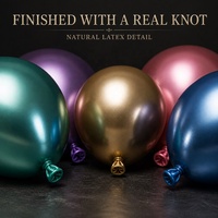 Ballon en latex métallisé chromé brillant de 12 pouces, haute qualité, vente en gros, pour décorations de fête d'anniversaire, de mariage, de remise de diplôme