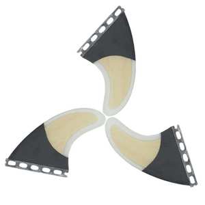 Futures Fins <span class=keywords><strong>2</strong></span> Side + <span class=keywords><strong>1</strong></span> Middle Thruster Surf Board Surfboard <span class=keywords><strong>Fin</strong></span> Set Fibra de vidrio + Bambú + Carbono - Product Image 6