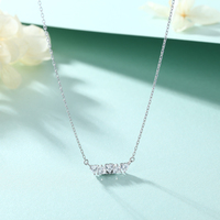 Collier en argent 925 avec zircone pour femme, pendentif CZ tendance, bijoux de fête pour elle