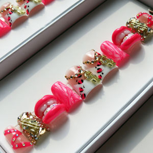 <span class=keywords><strong>Uñas</strong></span> Postizas Acrílicas de Lujo con Diamantes 3D y Pedrería, Diseño Cuadrado Corto, Hechas a Mano, <span class=keywords><strong>Precio</strong></span> al por Mayor, Marca Privada, <span class=keywords><strong>para</strong></span> Decoración de <span class=keywords><strong>Uñas</strong></span> - Product Image 2