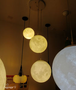 Lámpara colgante con forma de Planeta y luna Lunar, luz nórdica 3d para decoración de Navidad, universo creativo - Product Image 5