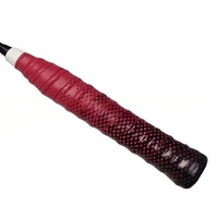 Bande adhésive personnalisée en cuir PU pour raquettes de badminton, tennis et cannes à pêche – Antidérapante, absorbant la transpiration, design dégradé à côtes
