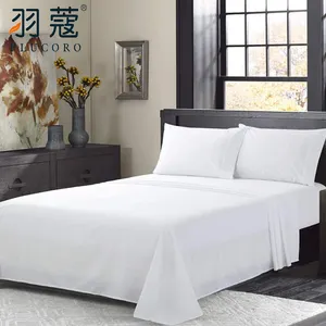 White Hotel Linen 5 Star Luxury Hotel Kind Size Egyptian White Organic Bedding Cotton Linen Set For Selling