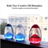 Minuteur à bulles liquides effet mouvement, Lampe volcanique à lave éruptive, Minuteur à eau, Jouet anti-stress, Sablier liquide, Jouets de bureau anti-stress