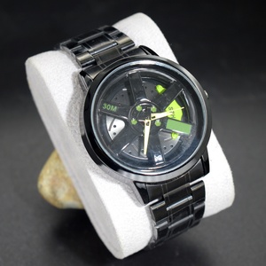 Variedad de Estilos, Personalizable, Caja de Aleación, Reloj de Cuarzo, Estilo de Neumático de Coche Giratorio, Reloj de Cuarzo de Acero Inoxidable - Product Image 4