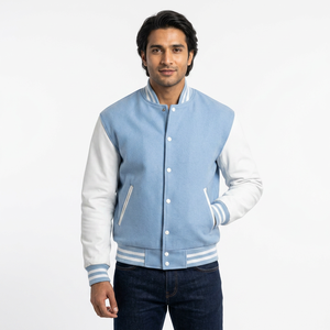 Varsity <b>Jacket</b> Custom Printing Long Sleeve <b>Men's</b> <b>Baseball</b> <b>Jacket</b> <b>Men</b> Plain Blank Varsity <b>Jackets</b> - Product Image 1