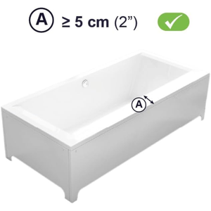 Adjustable Bath <b>Grab</b> <b>Bar</b> for Seniors (Bathtubs with Smooth Edge 5-14 cm), PEPE P30035 Bath Safety Handle - Product Image 6