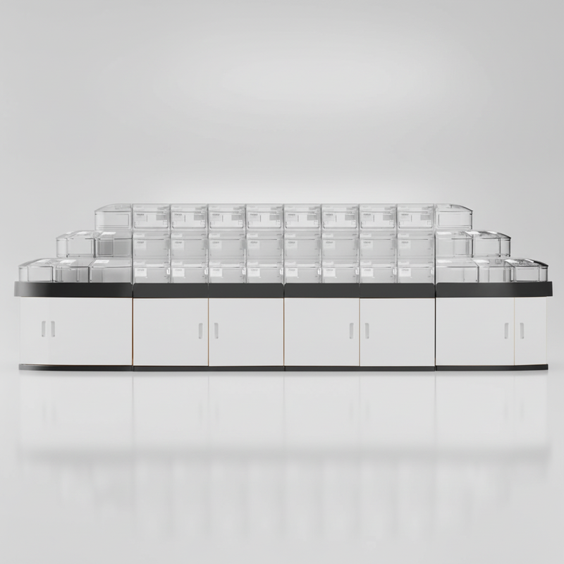 New Material Plastic Display Rack Shelf