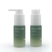 Bouteille en plastique PET vide de 30 ml et 50 ml pour crème de soin de la peau, emballage cosmétique, pompe à pression, impression UV et sérigraphie personnalisées, bouchon à clapet