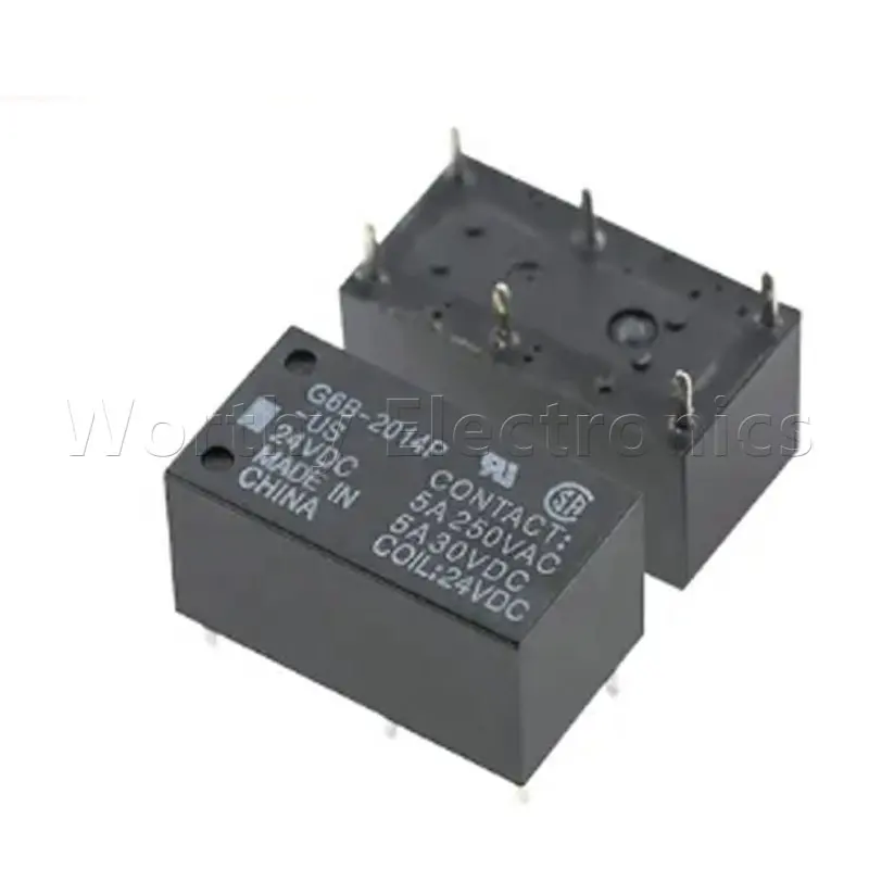 Komponen elektronik signal relay 5V/12V/24VDC 5A 6PIN DIP G6B-2014P-US-24VDC modul relay