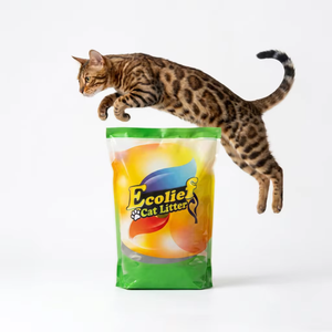 <span class=keywords><strong>Litière</strong></span> pour chat en bentonite concassée, désodorisante, à faible teneur en poussière, à forte agglomération, vente en gros d'usine - Product Image 1