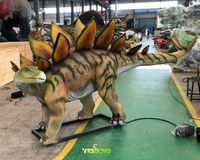 Modèle de dinosaure électronique télécommandé Stegosaurus de 5 m, dinosaures animatroniques faits à la main pour exposition commerciale en centre commercial