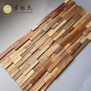 Mosaico de Madera Natural en Forma de Tira, Visión 3D, para Decoración de Paredes de Apartamentos, Vestíbulos, Dormitorios, Caminos Exteriores y Jardines - Product Image 4