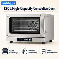 Four à convection à air chaud commercial 120L EC04-120 5 niveaux 60x40 plateaux double circulation humidification par pulvérisation 4KW