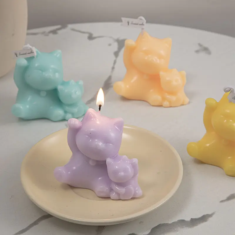 Creative Animal Shaped Scented Candle Gift Cute Kitten Candle