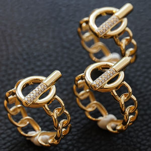 Оригинальное кольцо H & F из твердого золота <span class=keywords><strong>14</strong></span> к, 5 грамм, с натуральным бриллиантом, с разрезом, обещаем, кольцо с драгоценным камнем, дамасское кольцо <span class=keywords><strong>14</strong></span> карат, ювелирные изделия - Product Image 1