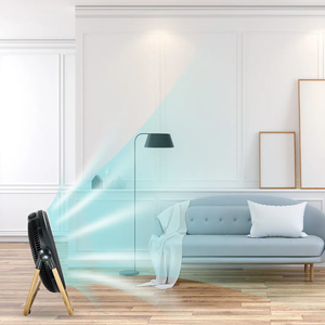 Nuevo diseño, parrilla de plástico de 20 ", 5 uds., aspas, ventilador de Pedestal de suelo Industrial, ventilador Industrial de gran potencia de 90W, ventilador sin sonido de lujo - Product Image 5