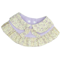 Collier-bavoir en coton doux à motif floral avec nœud à volants et boutons-pression réglables pour petits chiens et chatons – Vêtements pour animaux de compagnie en gros