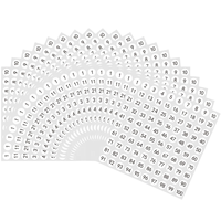 Autocollants alphabet en vinyle noir pailleté de 4 pouces, 2 ensembles, auto-adhésifs, découpés, pré-espacés, résistants aux UV, écologiques, pour boîtes aux lettres