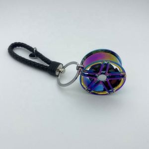 Car Wheel Hub Shape Custom Metal Rim Keychain Accessories 3D Hub Metal <b>Key</b> <b>Chain</b> - Product Image 5