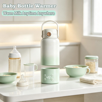 35-100 ℃    Chauffe-biberon portable multi-usages pour biberons de nourriture pour bébé/lait/nouilles, chauffe-biberon sans fil pour voyage