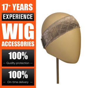 Orden personalizada ajustable hecho a mano antideslizante peluca agarre banda con pelo de Peluca de terciopelo de doble cara - Product Image 1