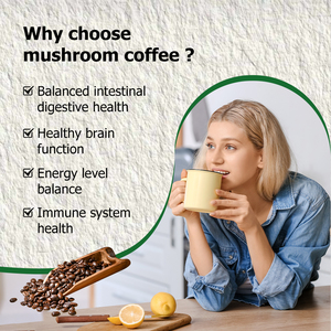 Hot Mushroom Coffee Sodium Powder Support Custom Shiitake Strengthen Immune System Balanced Energy Level Balance Extract Coffee - Product Image 6